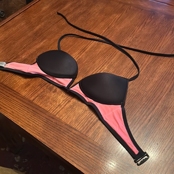 Pink Victoria’s Secret Padded Halter Swim Top Bikini - Picture 4 of 10